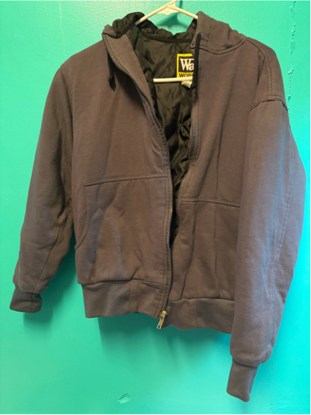 Men's Walls Workwear Hooded Jacket Grey Black Size M